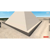 Khafre Pyramid Complex model: Site: Giza; View: Khafre Pyramid (model)